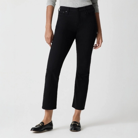J. Crew Denim - J. Crew Mid Rise Flare Crop Black Jean In All Day Stretch 31